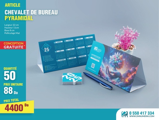 Chevalet de bureau pyramidal